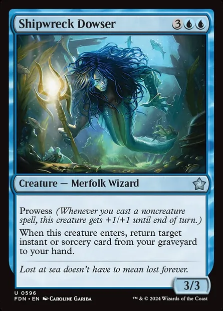 Shipwreck Dowser, Magic card FDN 596 — Foundations set