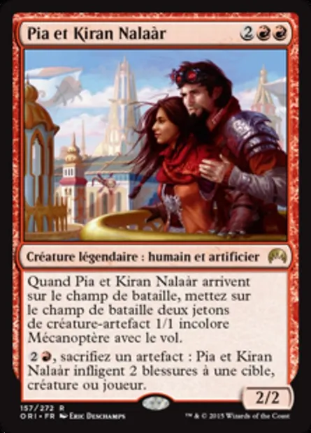 Pia et Kiran Nalaàr, carte Magic ORI 157 — extension Magic Origines