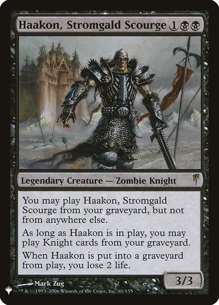 Haakon, plaie de Stromgald, carte Magic PLST CSP-61 — extension The List