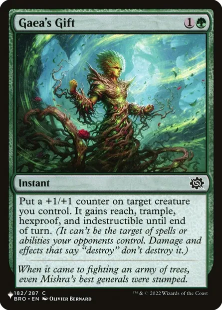 Gaea's Gift, Magic card PLST BRO-182 — The List set