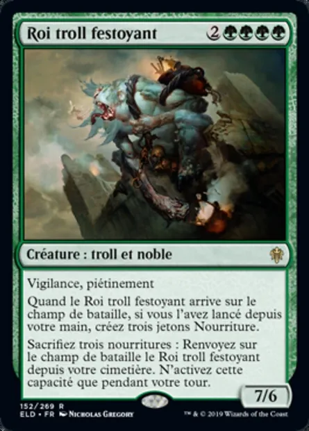 Roi troll festoyant, carte Magic ELD 152 — extension Throne of Eldraine