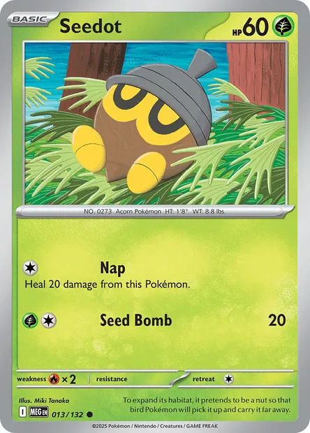 Seedot, Pokémon card MEG 013 — Mega Evolution set