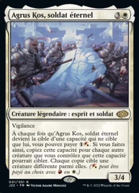 Agrus Kos, soldat éternel, carte Magic J22 1 — extension Jumpstart 2022