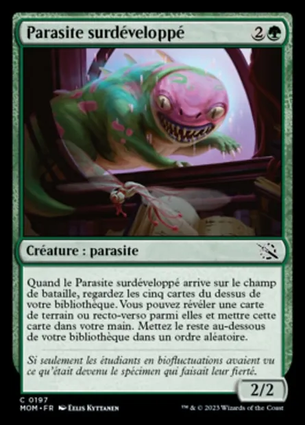 Parasite surdéveloppé, carte Magic MOM 197 — extension L'invasion des machines