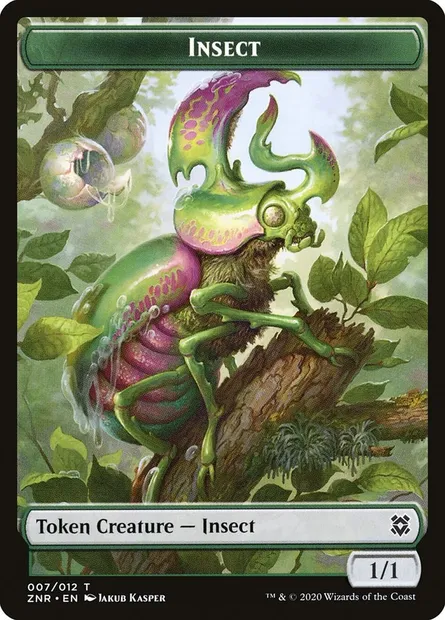 Insect, Magic card TZNR 7 — Zendikar Rising Tokens set