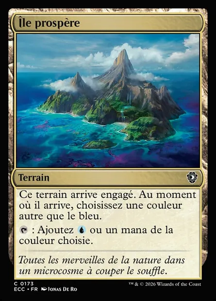 Île prospère, carte Magic ECC 173 — extension Lorwyn Eclipsed Commander