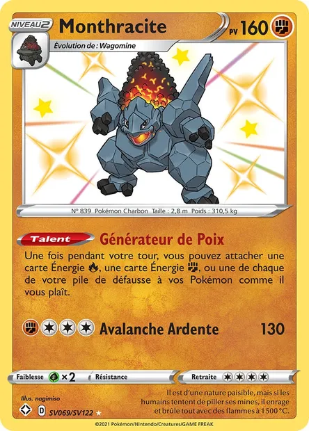 Monthracite, carte Pokémon SHF SV069 — extension Destinées Radieuses