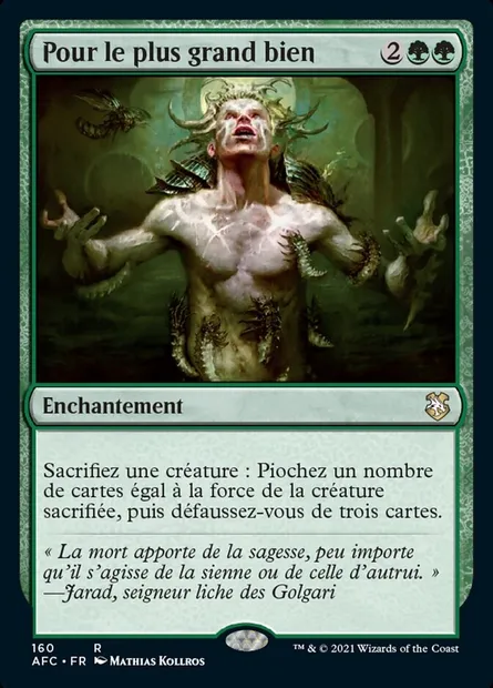 Pour le plus grand bien, carte Magic AFC 160 — extension Forgotten Realms Commander