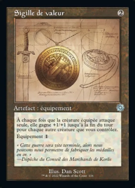 Sigille de valeur, carte Magic BRR 116 — extension The Brothers' War Retro Artifacts