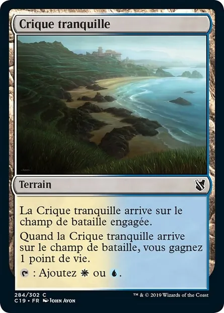 Crique tranquille, carte Magic C19 284 — extension Commander 2019