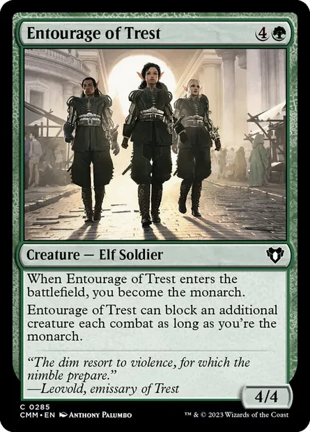 Entourage de Trest, carte Magic CMM 285 — extension Commander Masters