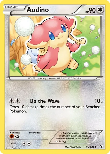 Audino, Pokémon card NVI 85 — Noble Victories set