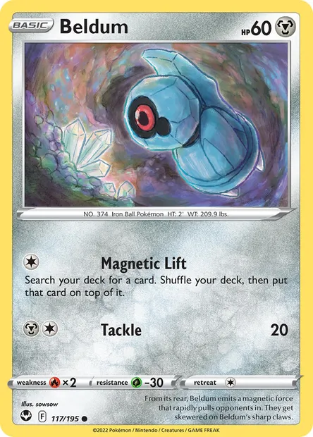 Beldum, Pokémon card SIT 117 — Silver Tempest set