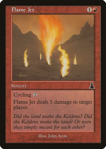 Flame Jet, Magic card UDS 81 — Urza's Destiny set