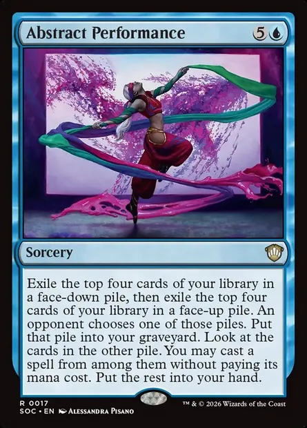 Abstract Performance, Magic card SOC 17 — Secrets of Strixhaven Commander set