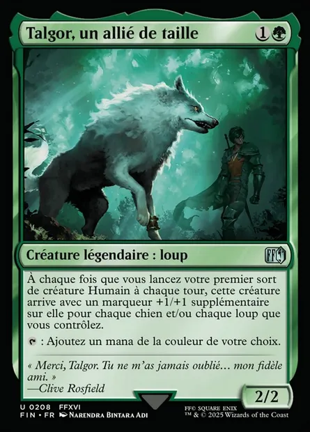 Talgor, un allié de taille, carte Magic FIN 208 — extension Final Fantasy