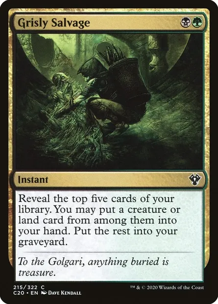 Grisly Salvage, Magic card C20 215 — Commander 2020 set