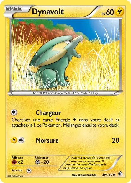 Dynavolt, carte Pokémon PRC 59 — extension Primo-Choc