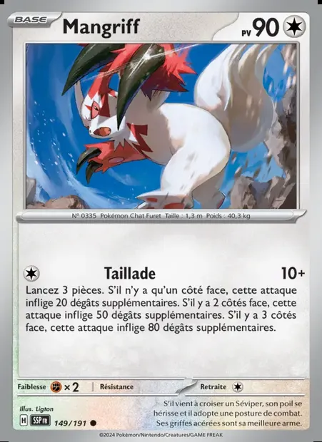 Mangriff, carte Pokémon SSP 149 — extension Étincelles Déferlantes