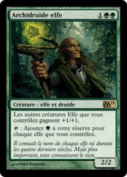 Archidruide elfe, carte Magic M11 171 — extension Magic 2011