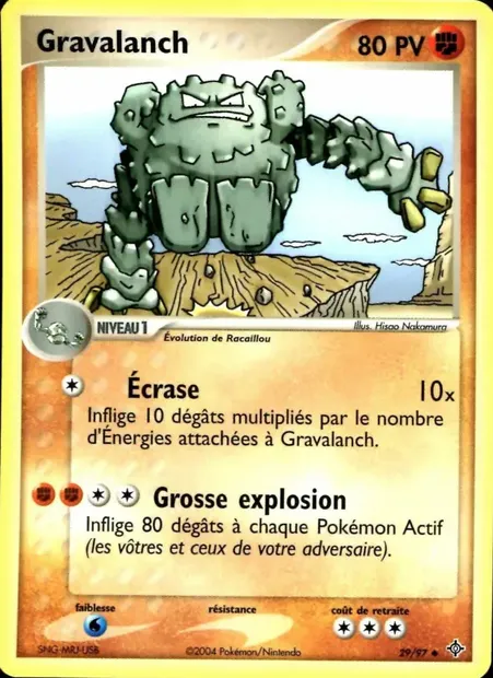 Gravalanch, carte Pokémon DR 29 — extension EX Dragon