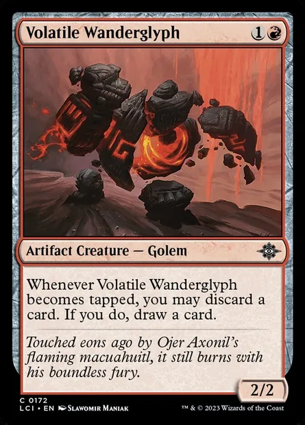 Volatile Wanderglyph, Magic card LCI 172 — The Lost Caverns of Ixalan set