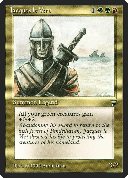 Jacques le Vert, carte Magic LEG 232 — extension Legends