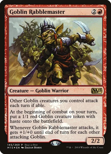 Goblin Rabblemaster, Magic card PM15 145 — Magic 2015 Promos set