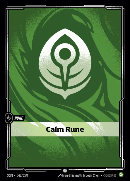 Calm Rune, carte Riftbound OGN 042 — extension Origins
