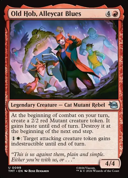 Old Hob, Alleycat Blues, Magic card TMT 99 — Teenage Mutant Ninja Turtles set
