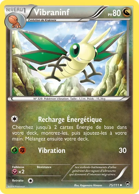 Vibraninf, carte Pokémon FFI 75 — extension Poings Furieux