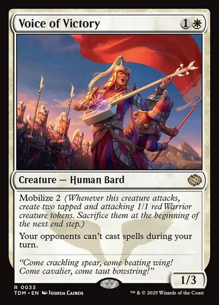 Voice of Victory, Magic card TDM 33 — Tarkir: Dragonstorm set