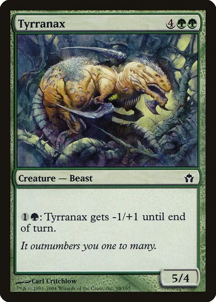 Tyrranax, carte Magic 5DN 98 — extension La Cinquième Aube