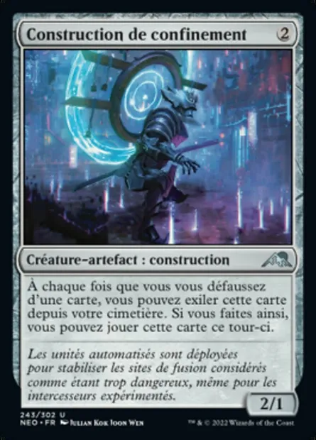 Construction de confinement, carte Magic NEO 243 — extension Kamigawa: La Dynastie Néon