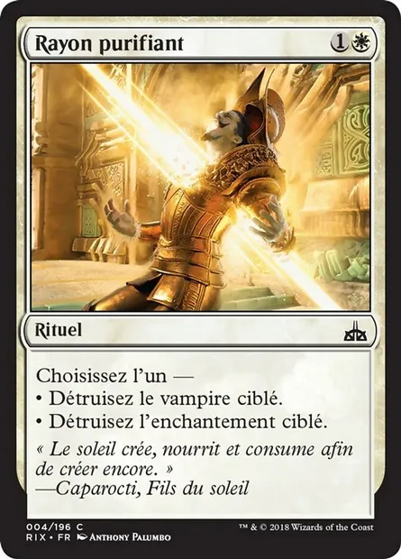 Rayon purifiant, carte Magic RIX 4 — extension Les combattants d'Ixalan