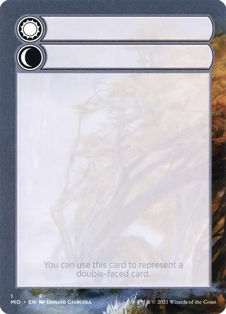Double-Faced Substitute Card, carte Magic SMID 1 — extension Innistrad: Midnight Hunt Substitute Cards
