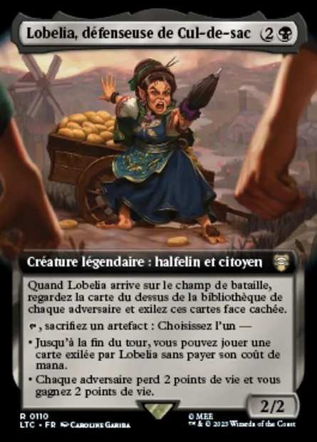Lobelia, défenseuse de Cul-de-sac, carte Magic LTC 110 — extension Tales of Middle-earth Commander