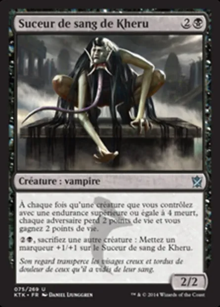 Suceur de sang de Kheru, carte Magic KTK 75 — extension Les Khans de Tarkir