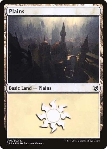 Plains, Magic card C19 290 — Commander 2019 set