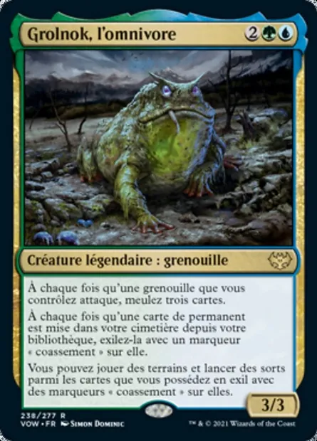 Grolnok, l'omnivore, carte Magic VOW 238 — extension Innistrad : noce écarlate