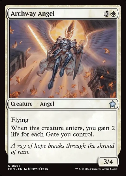 Archway Angel, Magic card FDN 566 — Foundations set