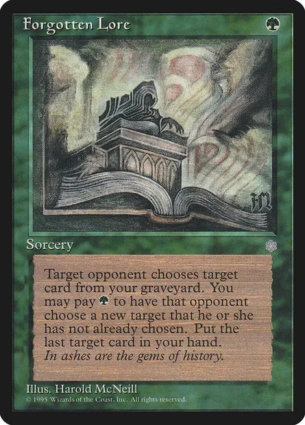 Sapience oubliée, carte Magic ICE 237 — extension Ere Glaciaire