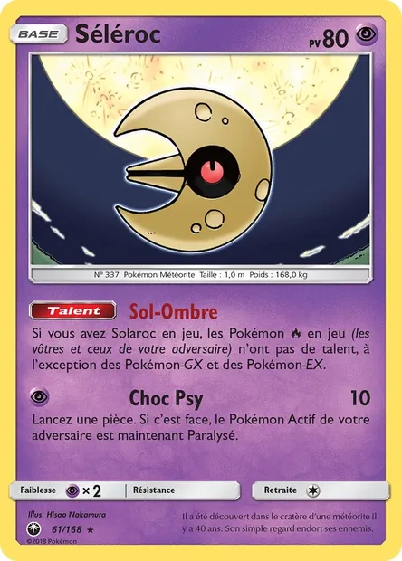 Séléroc, carte Pokémon CES 61 — extension Tempête Céleste