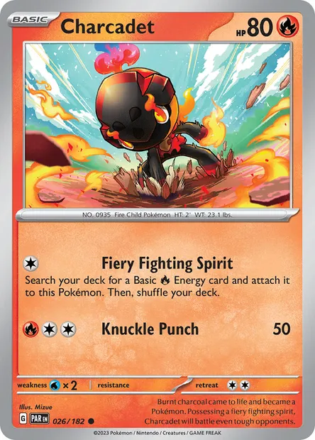 Charcadet, Pokémon card PAR 026 — Paradox Rift set