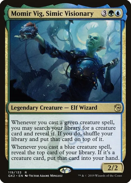 Momir Vig, Simic Visionary, Magic card GK2 119 — RNA Guild Kit set