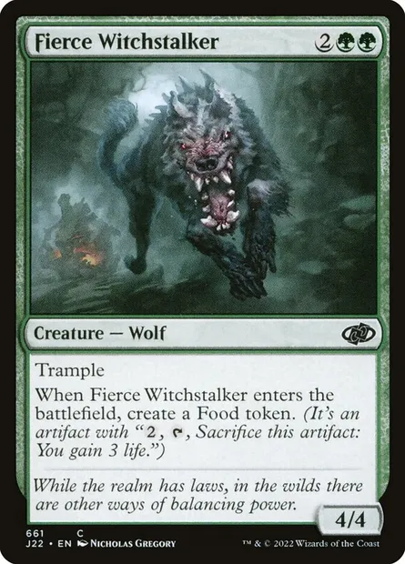 Fierce Witchstalker, Magic card J22 661 — Jumpstart 2022 set