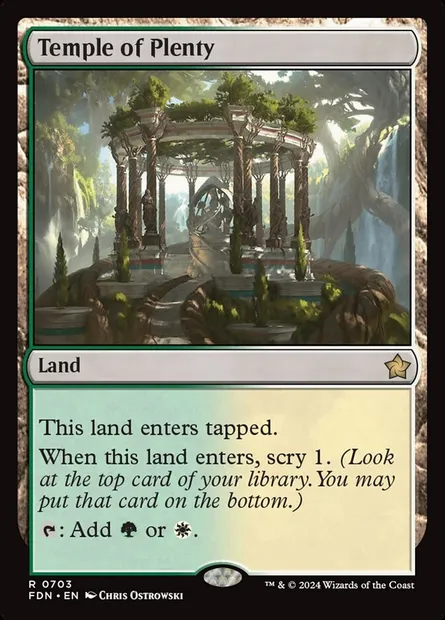 Temple de la profusion, carte Magic FDN 703 — extension Foundations