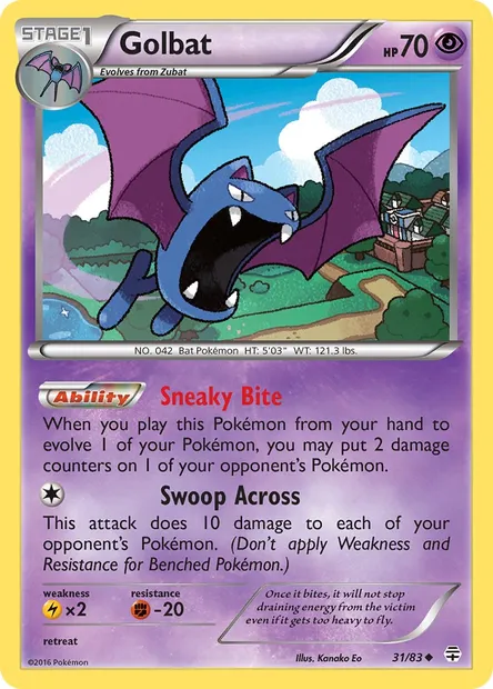 Golbat, Pokémon card GEN 31 — Generations set