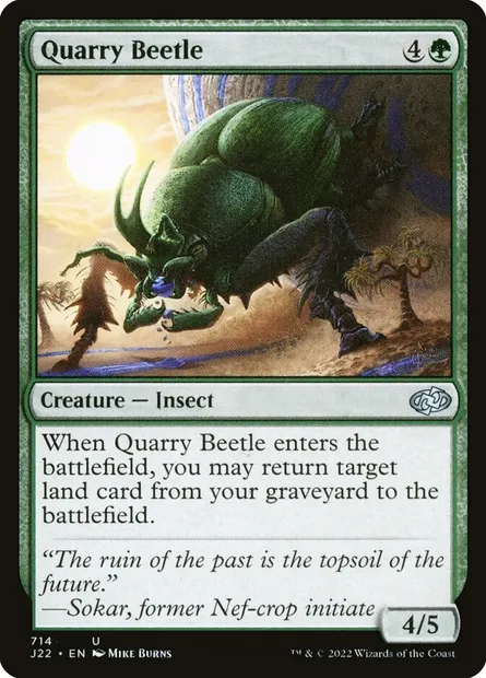 Quarry Beetle, Magic card J22 714 — Jumpstart 2022 set