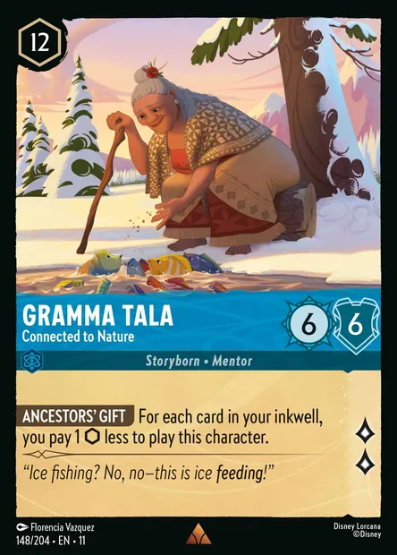 Gramma Tala - Connected to Nature, Disney Lorcana card CH11-148 — Winterspell set